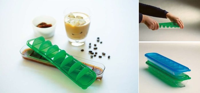 利用Qubies分裝盒將高湯、水果、咖啡等製成冰塊,方便使用和保存,還能調節份量。 Qubies分裝盒採Tritan材質,可左右扭轉取下冰塊;下方條板設計方便堆疊。(圖片來源:Baby City)